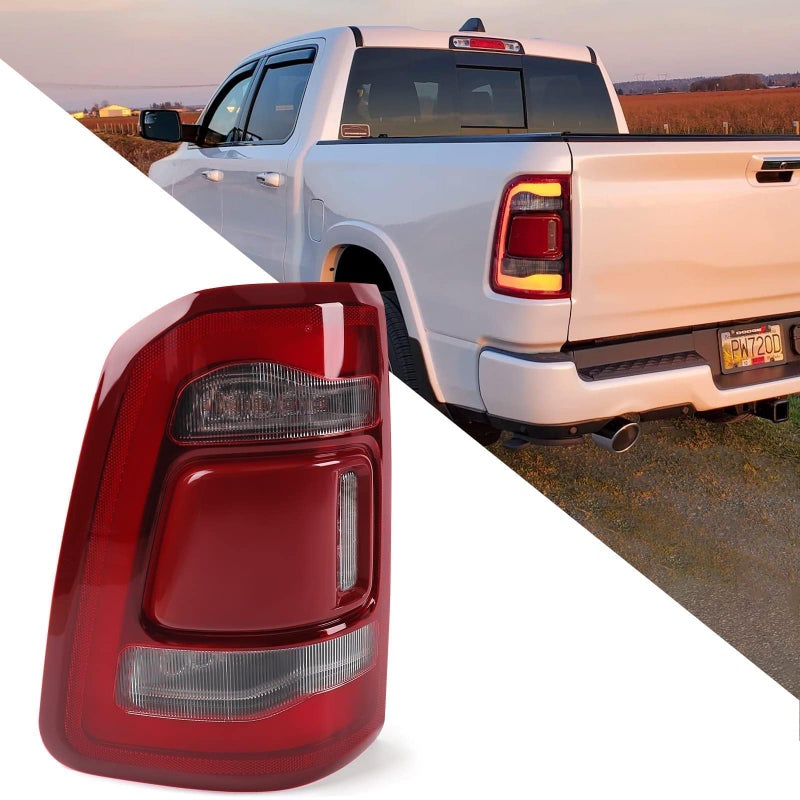 FIONE LH Tail Light Assembly Compatible with Dodge Ram 20192023 Rear Lamps Blind Spot Module Can Be Installed Left Driver Side Rear Light CH2800217
