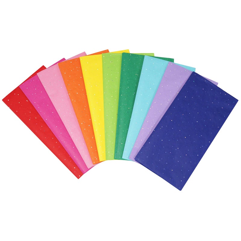 Bobobag 80 Sheets 20"x 20" Large Glittery Tissue Paper,10 Bold Colored Tissue Paper for Gift Bags,Assorted Gift Wrapping Tissue for Birthdays and All Occasions Packaging & Crafts - Image 1