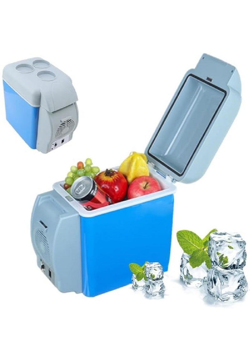 Car Refrigerator,Electric Cooler Warmer,7.5L Mini Fridge with 12v Dc,Portable Refrigerator Freezer Fridge Cooler for Cosmetics,Foods, Bedroom,Dorm,Office,Car  - Image 1