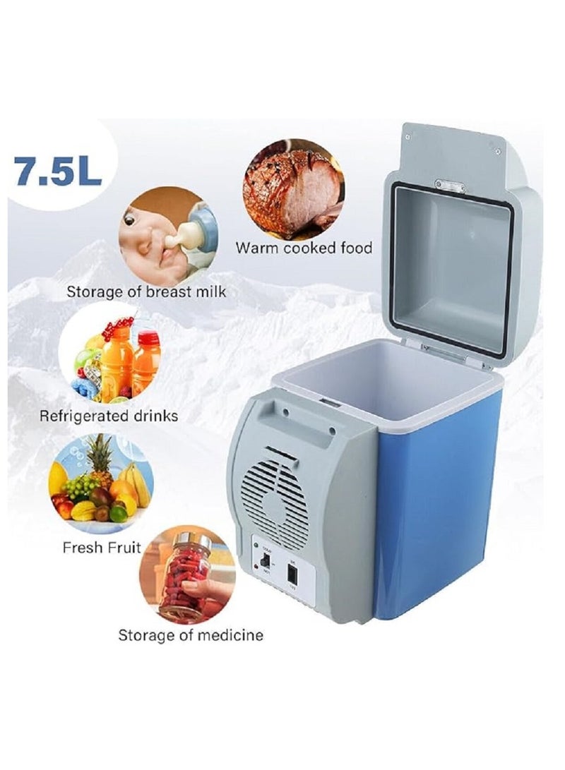 Car Refrigerator,Electric Cooler Warmer,7.5L Mini Fridge with 12v Dc,Portable Refrigerator Freezer Fridge Cooler for Cosmetics,Foods, Bedroom,Dorm,Office,Car  - Image 3