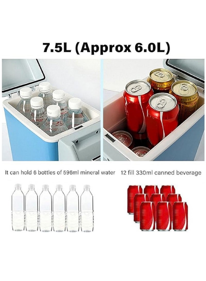 Car Refrigerator,Electric Cooler Warmer,7.5L Mini Fridge with 12v Dc,Portable Refrigerator Freezer Fridge Cooler for Cosmetics,Foods, Bedroom,Dorm,Office,Car  - Image 5