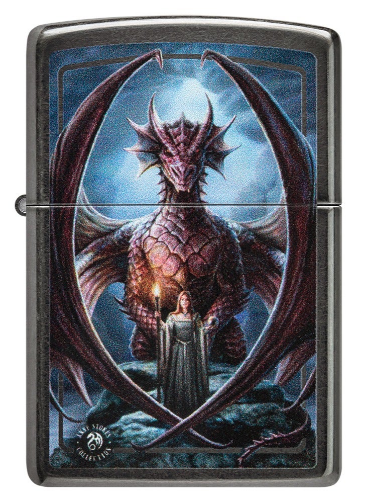 Zippo ولاعة مقاومة للرياح رمادية من مجموعة آن ستوكيس Ci402430 28378 - Image 2