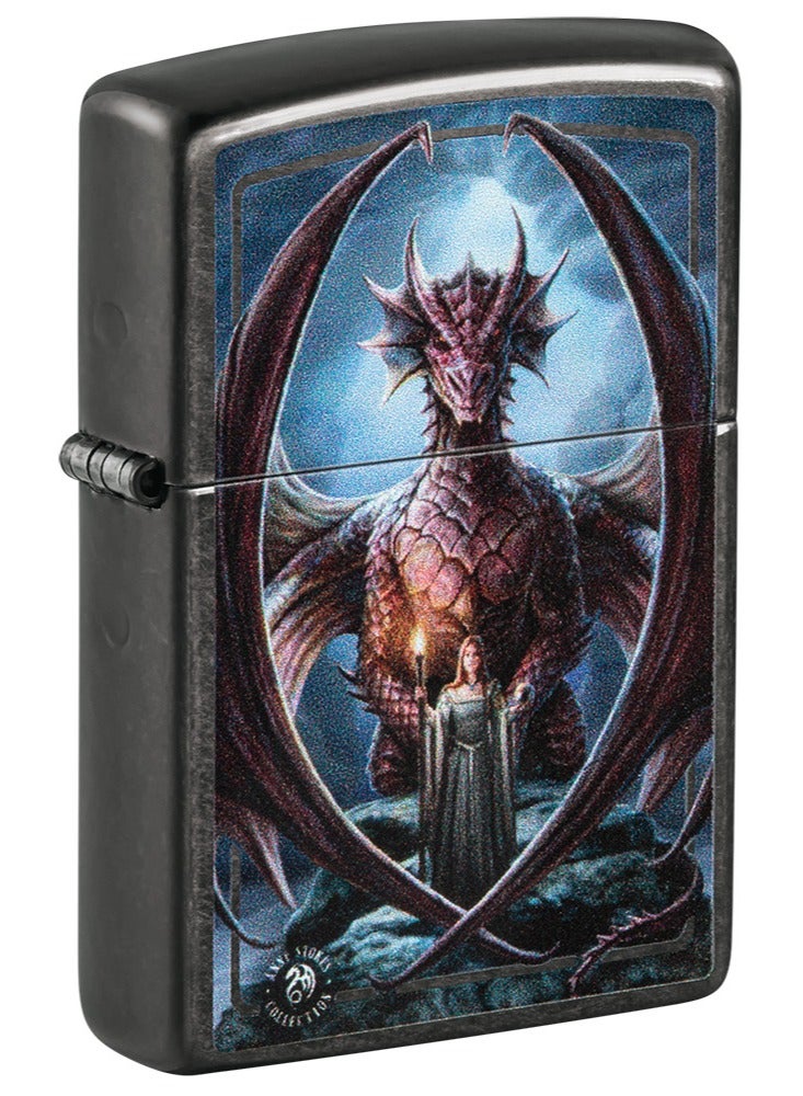 Zippo ولاعة مقاومة للرياح رمادية من مجموعة آن ستوكيس Ci402430 28378 - Image 1