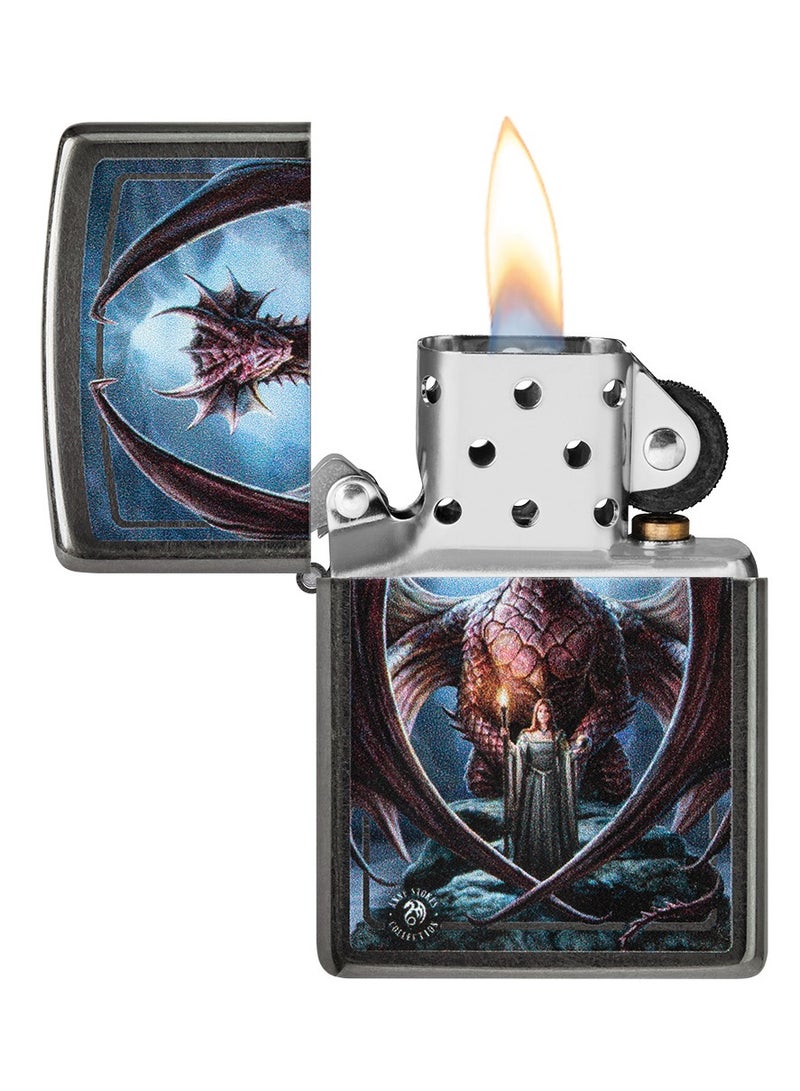 Zippo ولاعة مقاومة للرياح رمادية من مجموعة آن ستوكيس Ci402430 28378 - Image 3