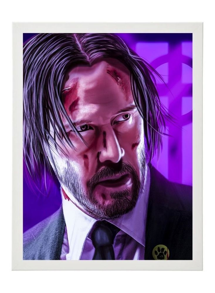 RKN Digital Wall Art Poster Frame John Wick 30X40 cm - Image 1