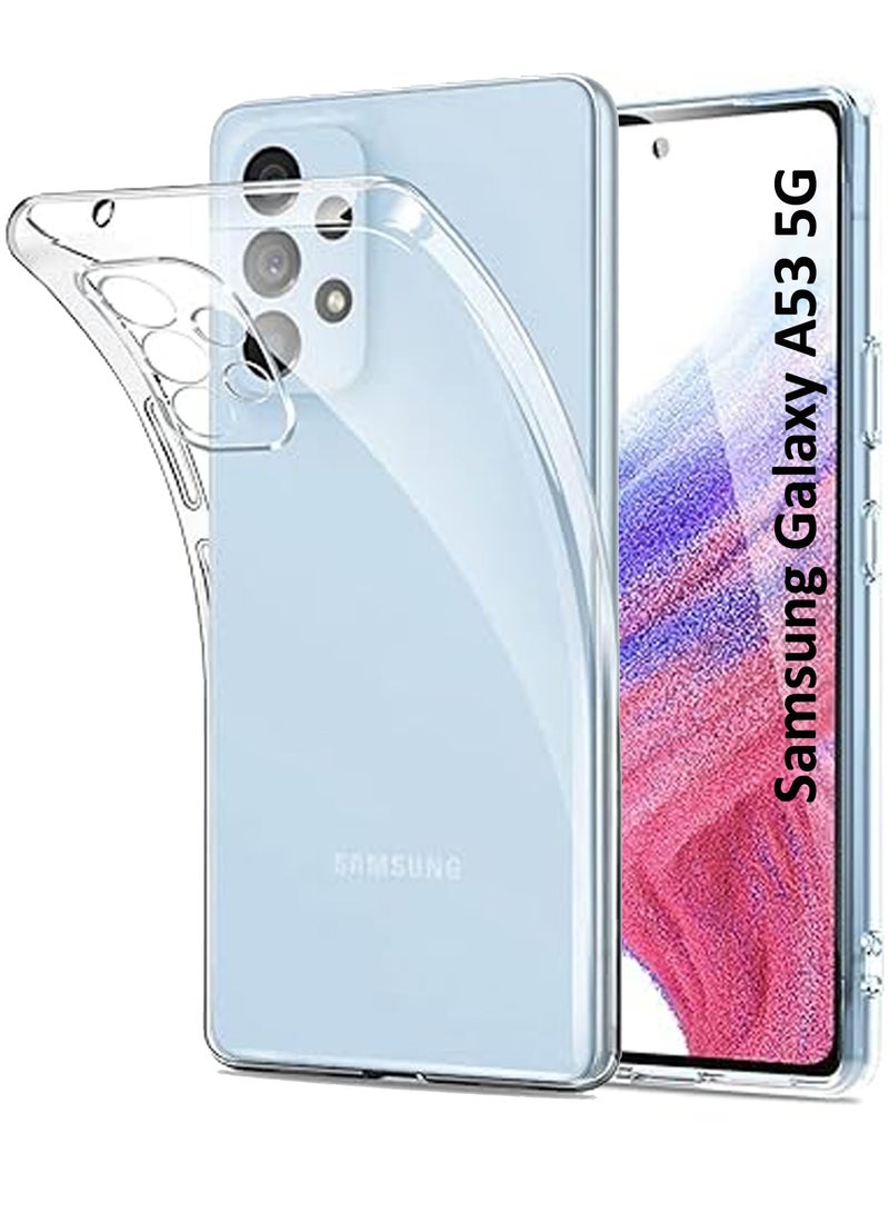 غطاء حماية خلفي من السيليكون الشفاف المرن الناعم لهاتف Samsung Galaxy A53 5G - شفاف - Image 1