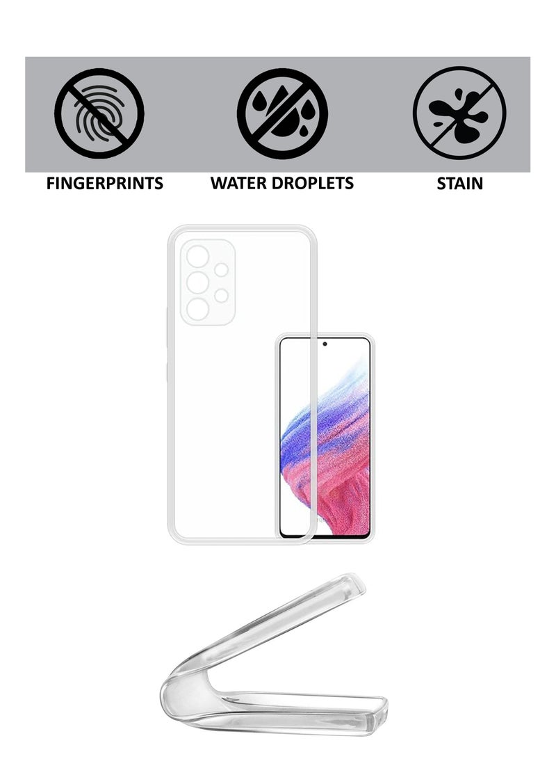 غطاء حماية خلفي من السيليكون الشفاف المرن الناعم لهاتف Samsung Galaxy A53 5G - شفاف - Image 4