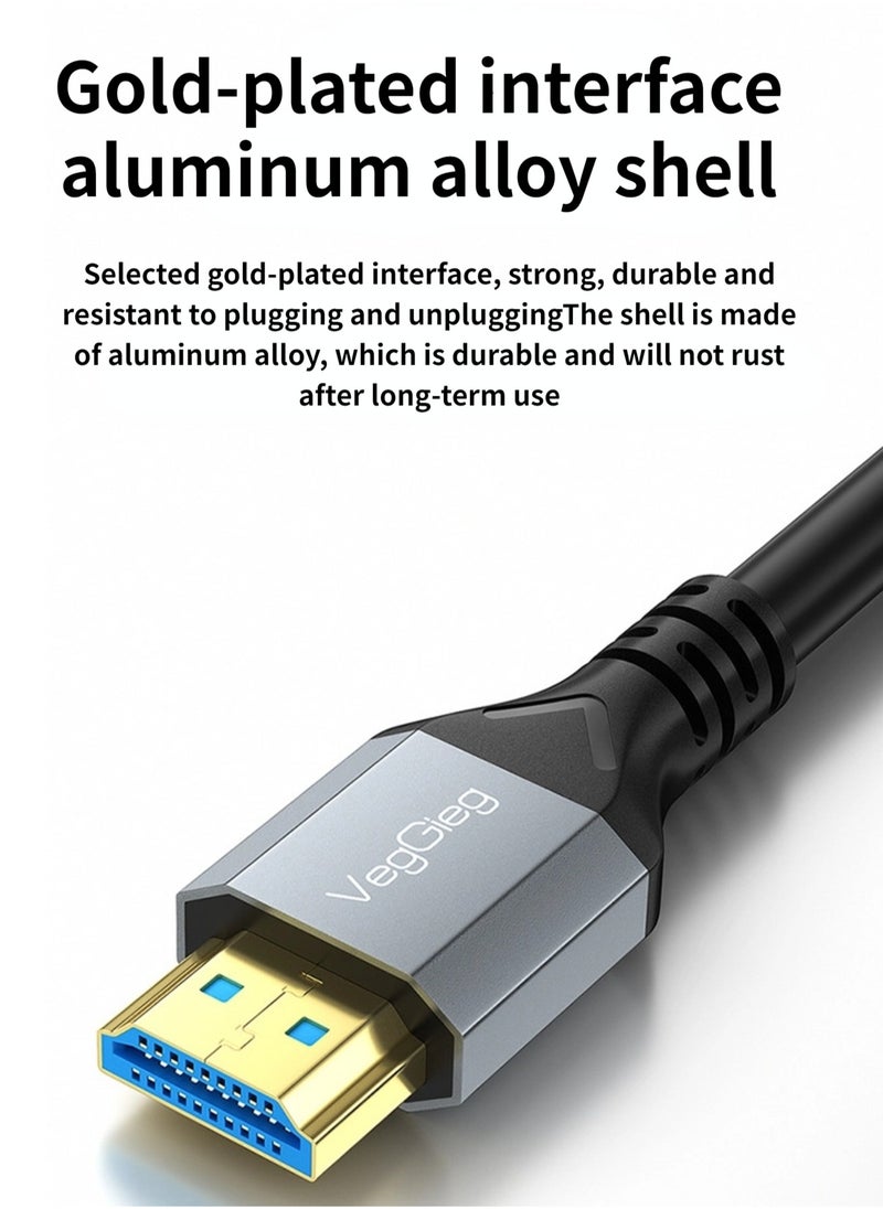 8K HDMI CableCompatible 2.1 4K@120Hz 8K@60Hz 48Gbps High Speed for Video Cable PC Laptop Projector TV Computer Set-top Box  PS5 Connection Cable 3M