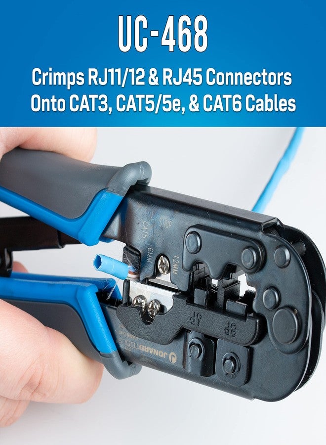 Jonard Tools TK-RJ45 Network Tool Kit for CAT5, CAT5E, and CAT6 - Includes 6-in-1 Crimper RJ11 / RJ12 / RJ45, Punch Down Tool, Cable Stripper, and RJ45 & RJ12 Connectors - Image 3