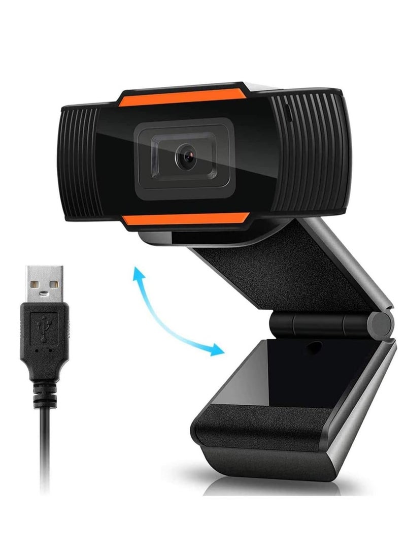 كاميرا ويب HD 1080P مع ميكروفون USB 2-3 كمبيوتر للبث المباشر زاوية واسعة 110 درجة 30 اطار في الثانية للابتوب والكمبيوتر المكتبي والمؤتمرات ومحادثات الفيديو أسود - Image 1