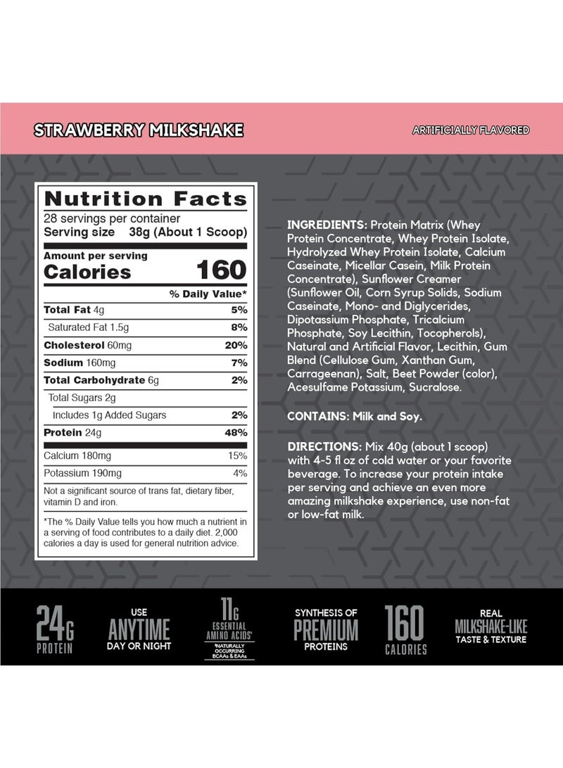 BSN Syntha-6 Edge Protein Powder Strawberry Milkshake Flavor – Hydrolyzed Whey & Casein Protein Blend, Low Sugar, 28 Servings - Image 3