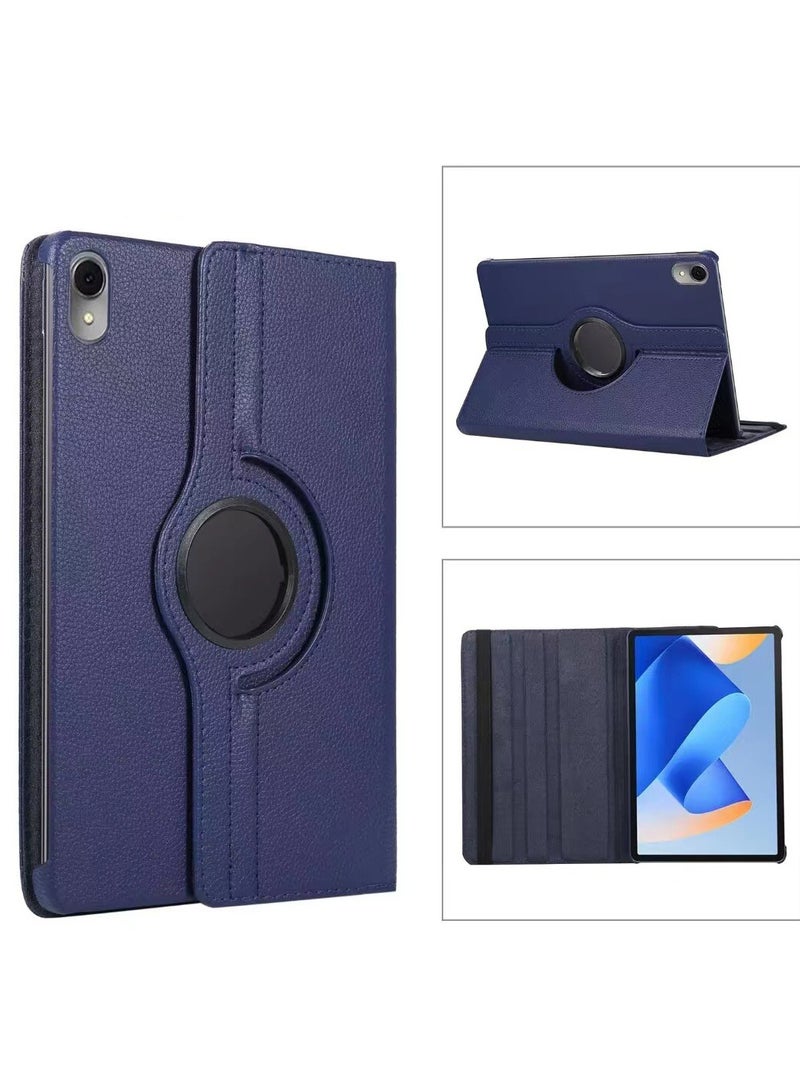 Case for Honor Pad X8a 11 Inch, Multi-Angle Stand + 360 Rotating Bracket + Shockproof Leather Slim Protective Cover, Blue - Image 2