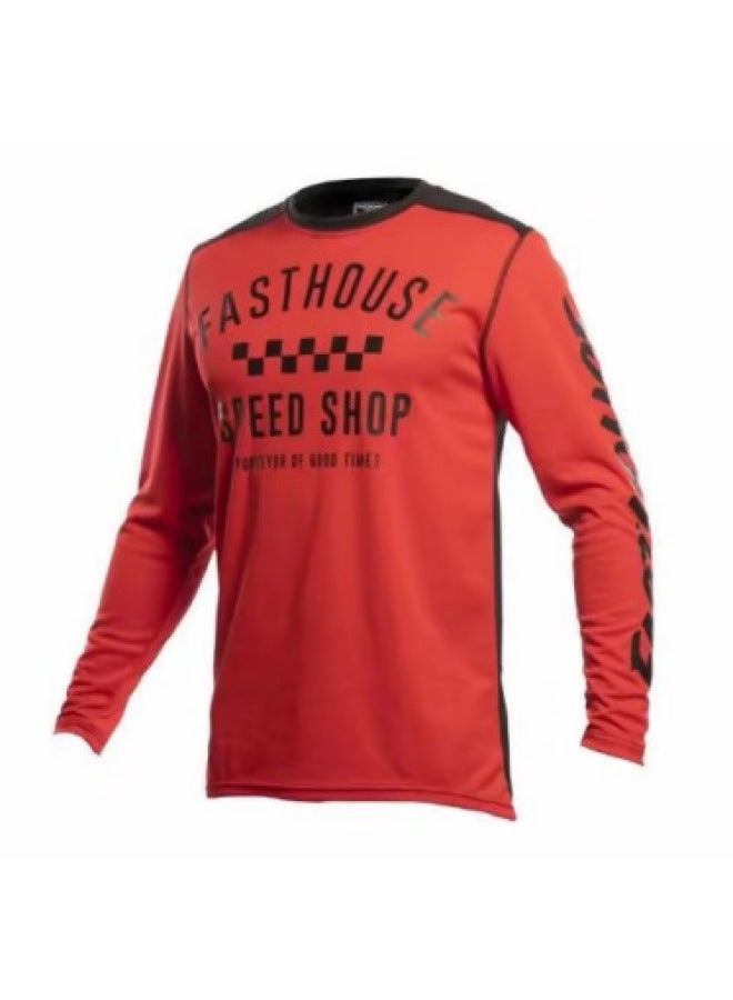 Fasthouse Off-road Motorcycle Downhill Suit Long Sleeve T-shirt Mountain Bike Riding Suit Team Racing Suit