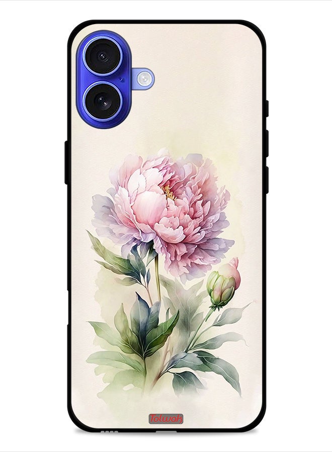 Tolwak Apple iPhone 16 Protective Case Cover Watercolor Rose Paint Art - Image 1