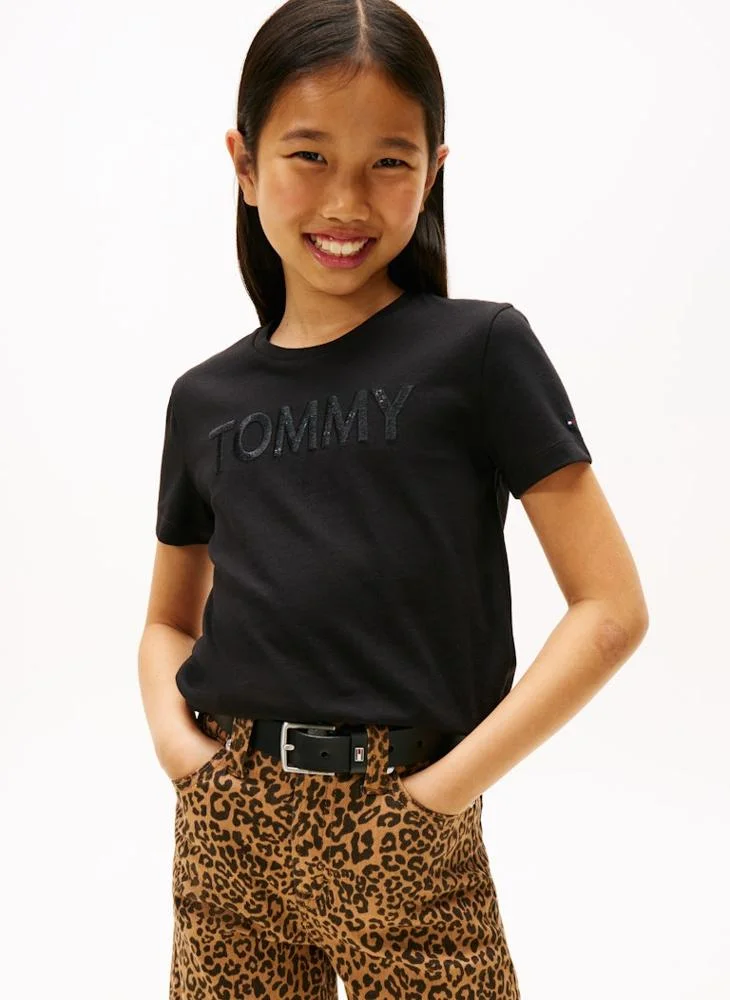 TOMMY HILFIGER Kids Sequins Crew Neck T-Shirt