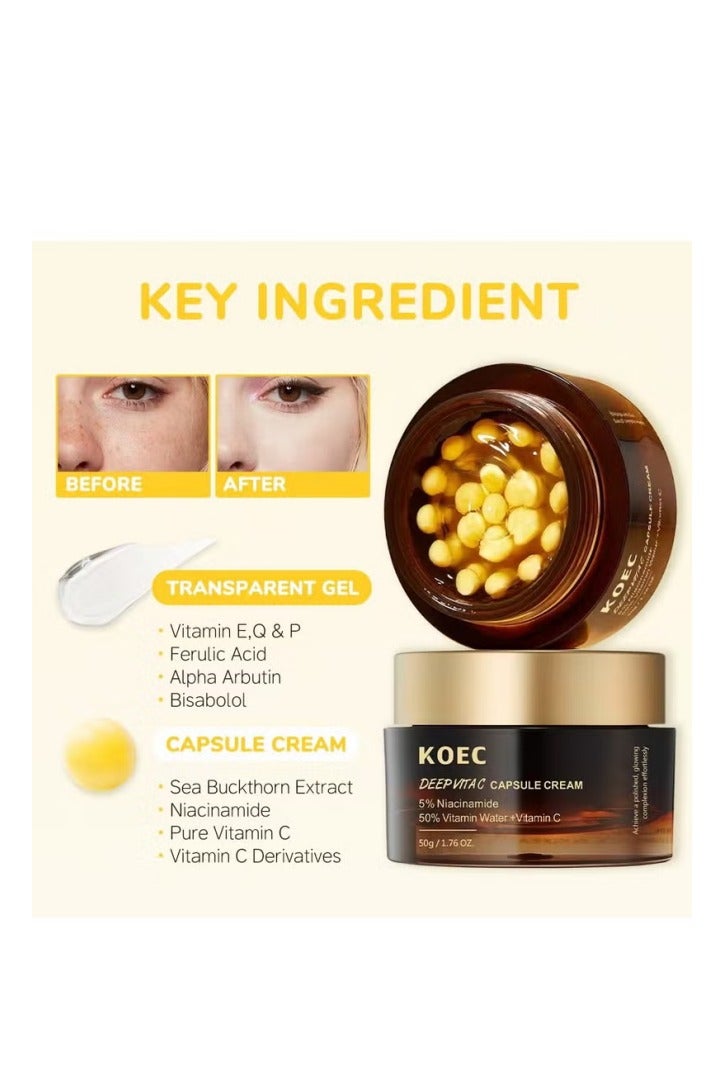 ك أو إي سي فيتامين سي عميق الكولاجين مرطب الوجه، مرطب ترطيب، لجميع أنواع الجلد. ترطيب + ترطيب - Image 3