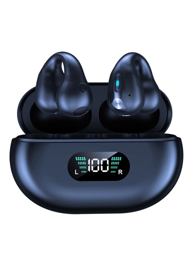 Generic In-Ear Bluetooth Headset Gaming Noise Cancellation Bone Conduction Sports Wireless Clip-On Earbuds Black  - Image 1