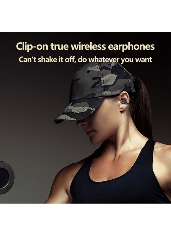 Generic In-Ear Bluetooth Headset Gaming Noise Cancellation Bone Conduction Sports Wireless Clip-On Earbuds Black  - Image 4