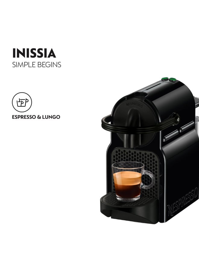 Nespresso Inissia Coffee Machine By Nespresso, (International Version) 0.7 L 1260 W EN80.B Black  (NN-D40-EU-BK-NE5 Black) 0.7 L 1260 W NN-D40-ME-BK-NE5 / NN-D40-EU-BK-NE5 Black - Image 2