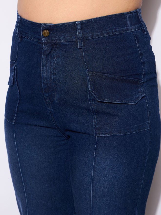 SASSAFRAS Sassafras Plus Size Straight Fit Jeans with Front Seam Detail  - Image 4