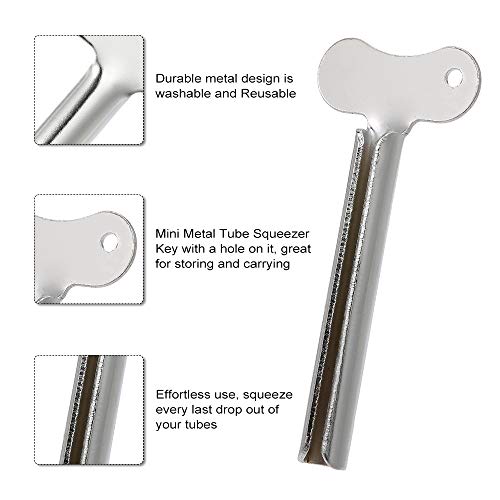 DonLeeving Luckycivia 10 Pcs Stainless Steel Toothpaste Tube Squeezers, Metal Toothpaste Dispenser Squeezers for Bathroom - Image 4
