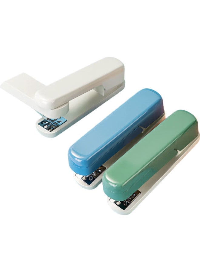 Deli [Back To School] Deli 20-Page Stylish Rotating Stapler, Student Homework Book With Center Binding, 0434 Compatible With 24/6 Staples, School Supplies, Ta304 White - Image 2