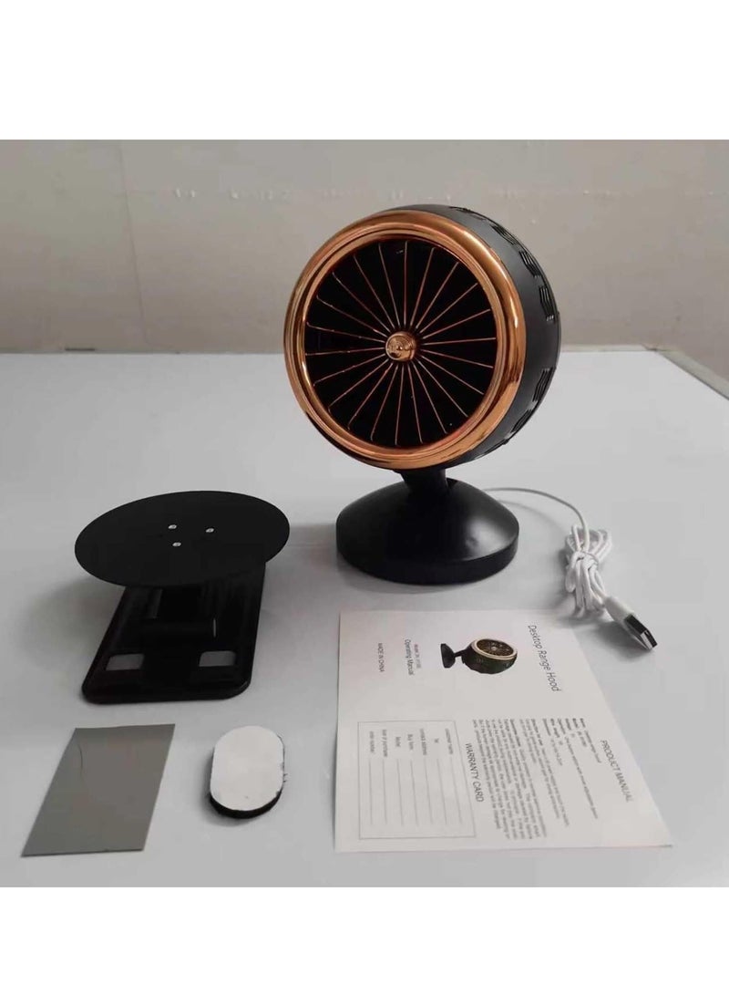 إيفرين شفاط طباخ صغير لسطح المكتب مع دعامة تعديل تدور 360 درجة، شفاط طباخ قوي ومتحرك يعمل بهدوء لمطبخ المنزل - Image 5