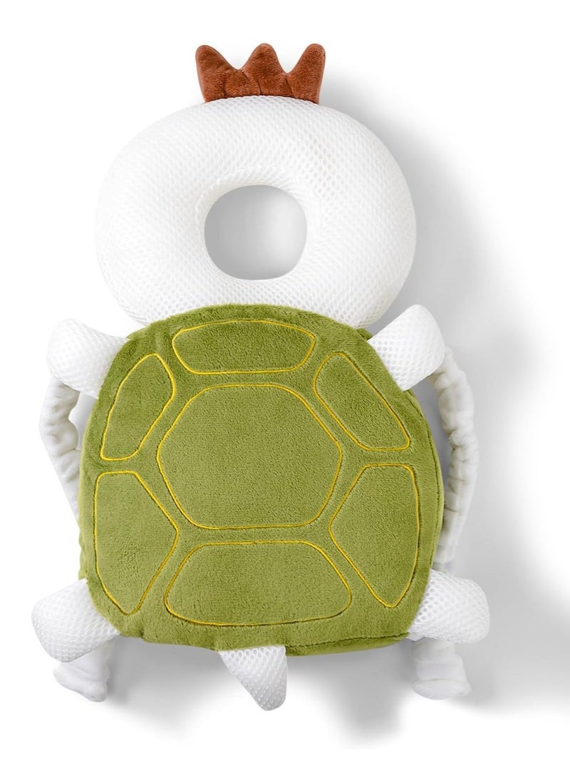 Baby Walker Head Protector Toddler Adjustable Baby Head Protection Backpack Wear Safety Pad (Turtle)  - Image 1