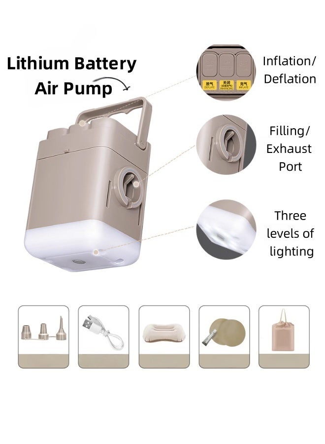 Saudi Select Single Height Inflatable Mattress with Built-In Pump, Portable Air Mattress with One-Touch Quick Automatic Inflation/Deflation, Suitable for Home or Outdoor Travel and Camping - Image 2