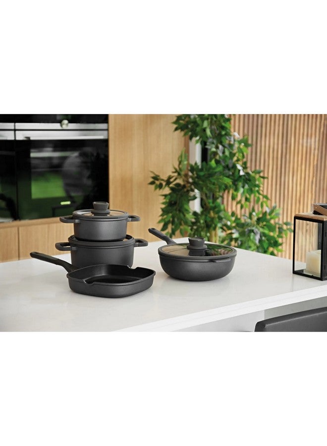 Berghoff Leo Stone+ CeraGreen Non-Stick Coating Covered Wok Grey and Clear 28 cm 3950596 - Image 3