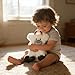 Hopearl Adorable Plush Yak Cow Toy Floppy White Yak Soft Stuffed Animal Cute Birthday Gifts for Boys Girls Kids Toddlers White 10 - Image 4