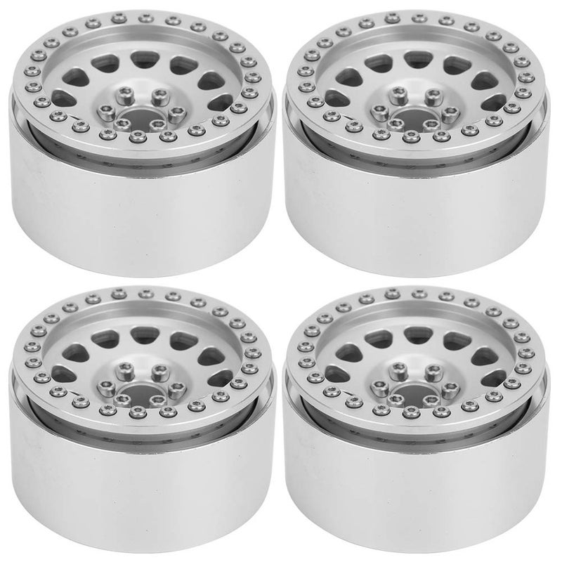 CNC Aluminum Alloy RC Wheel Hub Set For 1 10 Scale Rock Crawler Silver 4Pcs - Image 5