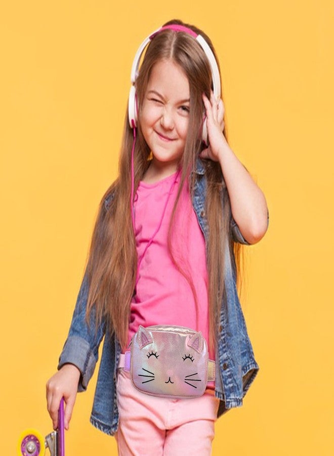 PinkSheep Kids Fanny Pack Girls, Children Cat Waist Pack, Belt Bag for Girls Girls Bag, Adjustable Belt for Children Sport Running, Camping, Trip - Image 3