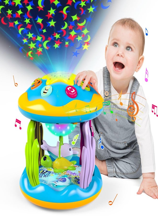 Letapapa Baby Toys 6 to 12 Months, 4 in 1 Musical Rotating Projector, Tummy Time Light Up Infant Toys For 6-9 12-18 Months, Learning Toy Birthday Gifts for Baby Toddlers 1 2 3 Years old Boys & Girls - Image 1