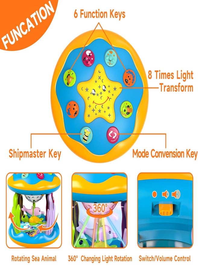 Letapapa Baby Toys 6 to 12 Months, 4 in 1 Musical Rotating Projector, Tummy Time Light Up Infant Toys For 6-9 12-18 Months, Learning Toy Birthday Gifts for Baby Toddlers 1 2 3 Years old Boys & Girls - Image 2
