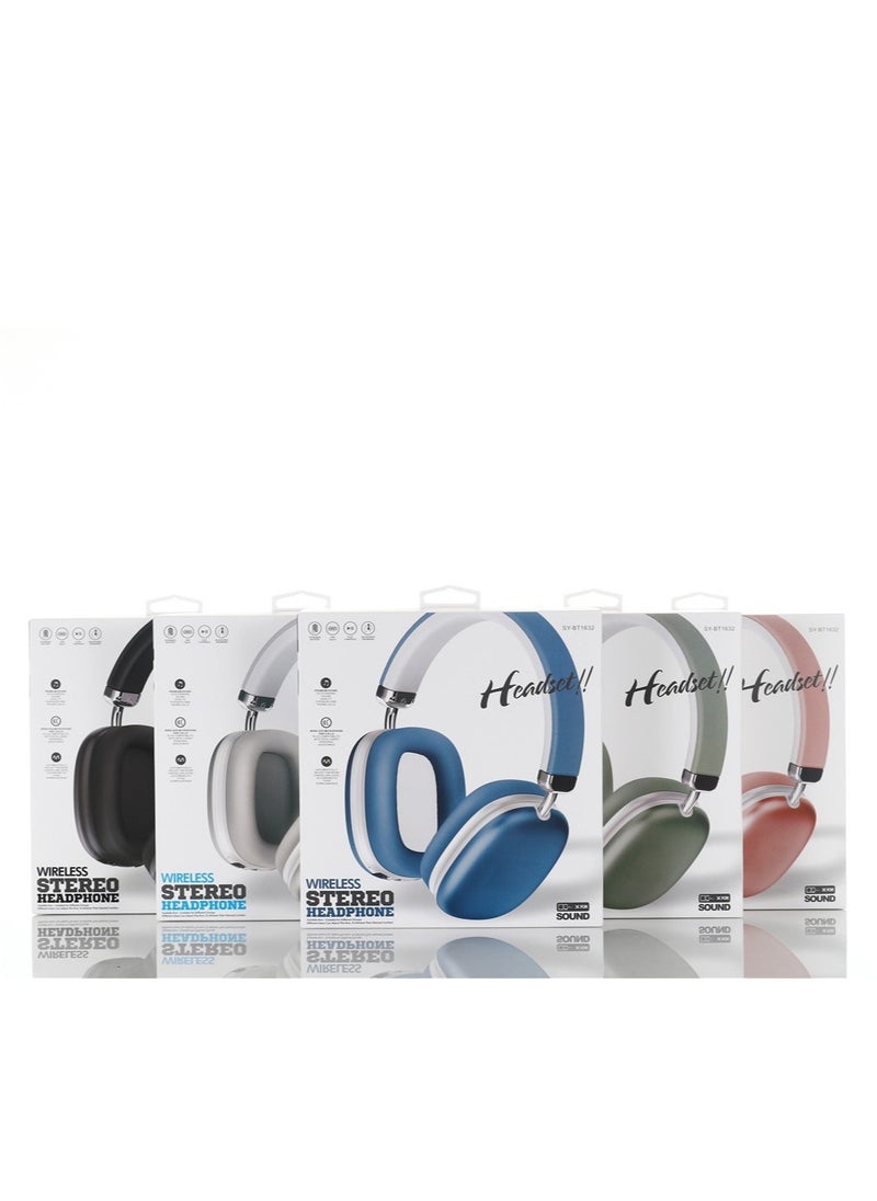 GULFLINK SY-BT1632 Wireless Headphone Gaming Headset Foldable Bluetooth Earphones Black  - Image 5