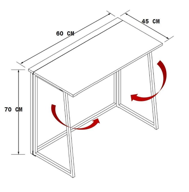 Generic Indian Decor 45610 Space Saving Compact Computer Desk Laptop Desktop Study Table  - Image 2