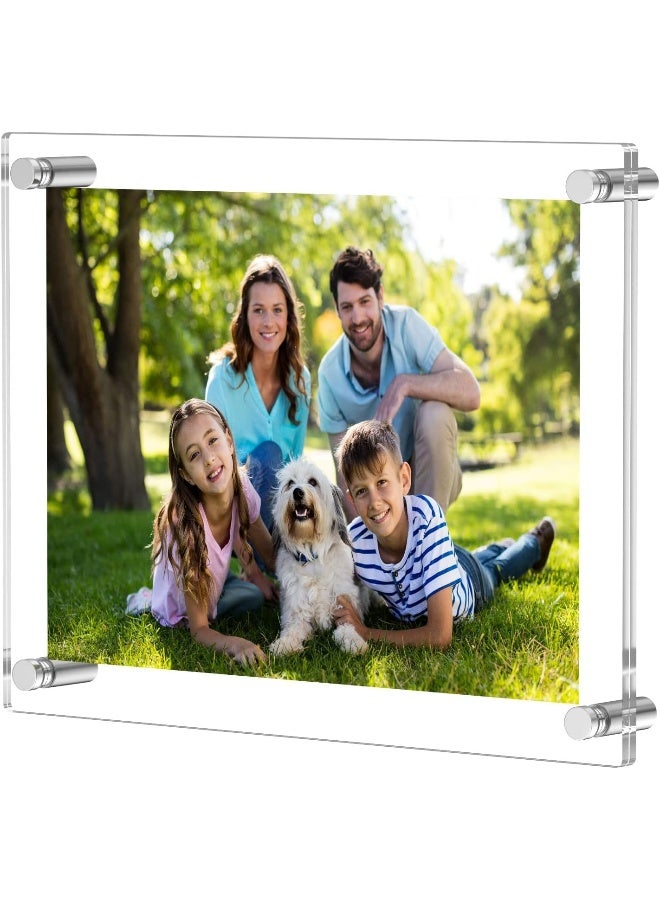 NIUBEE Clear Acrylic 8x10 Wall Mount Picture Frame Floating Frames for Photography Display Full Frame is 97x117 inch - Image 5