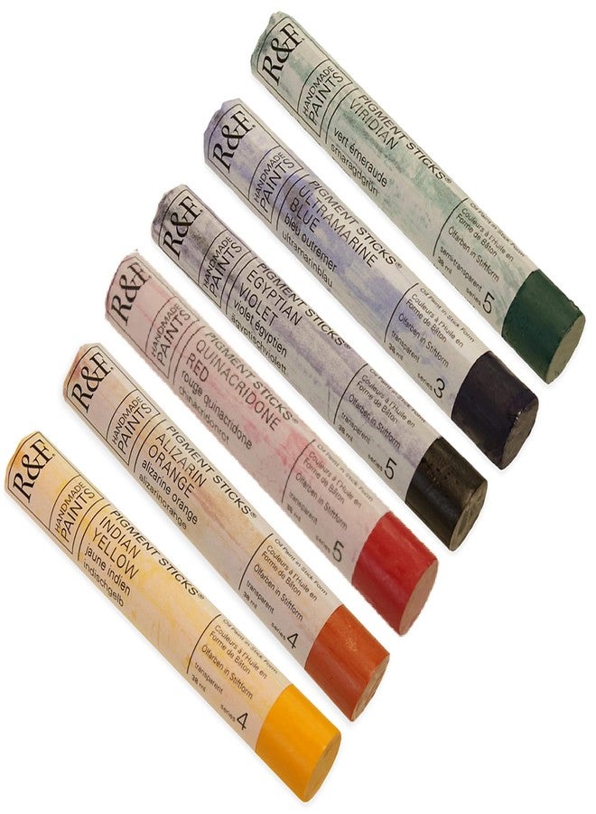 R&F Handmade Paints - Professional Oil Pigment Stick, Translucent Colors, Set of 6 - Image 4