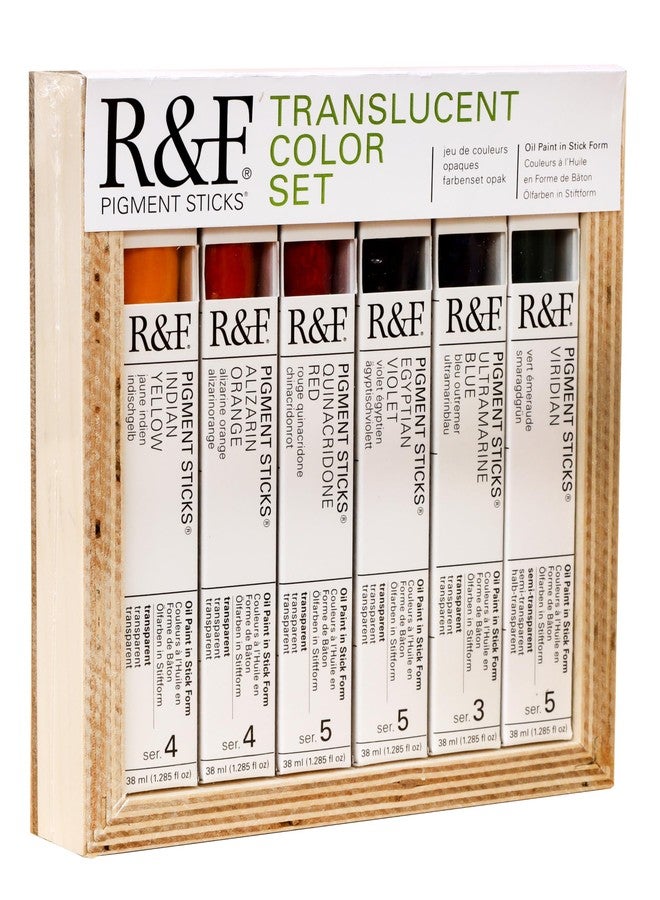R&F Handmade Paints - Professional Oil Pigment Stick, Translucent Colors, Set of 6 - Image 2