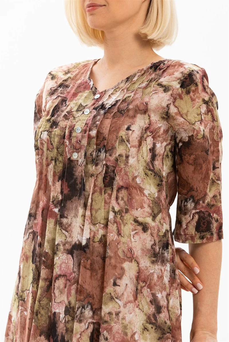 Eliş Şile Bezi Floral Chiffon Dress