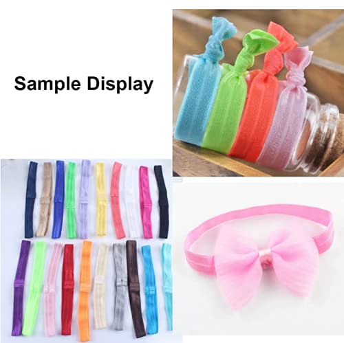 JESEP Neon Rose Fold Over Elastic 5/8 inch 15mm Elastic Bands for Sewing 40 Yards Wide Elastic Headbands Stretchy Ribbon for Crafts-Elastic Straps Trim for Girls Hair Ties-Bow-DIY Projects-Clothes - Image 5
