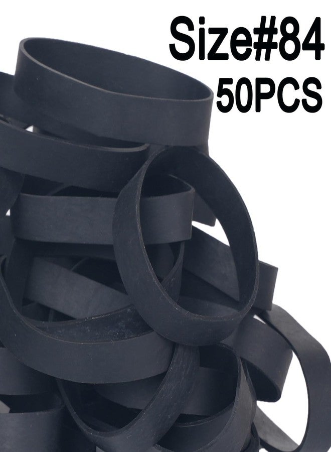 Foshine Tactical Rubber Bands Size #84,Elastic Band Black 50Pcs Heavy Duty Wide For Office Home Supplies (3-1/2" x 1/2'') - Image 3