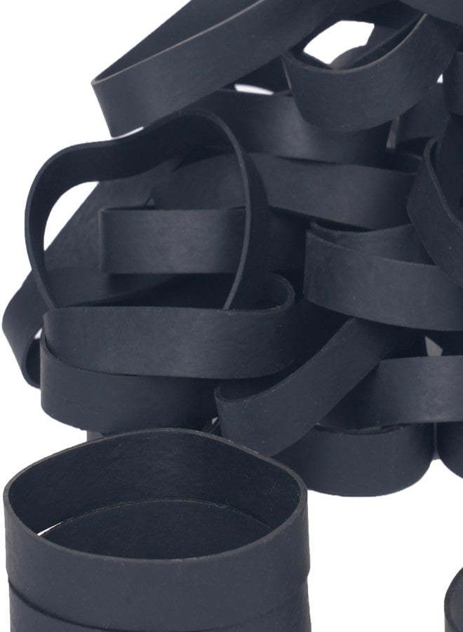 Foshine Tactical Rubber Bands Size #84,Elastic Band Black 50Pcs Heavy Duty Wide For Office Home Supplies (3-1/2" x 1/2'') - Image 1