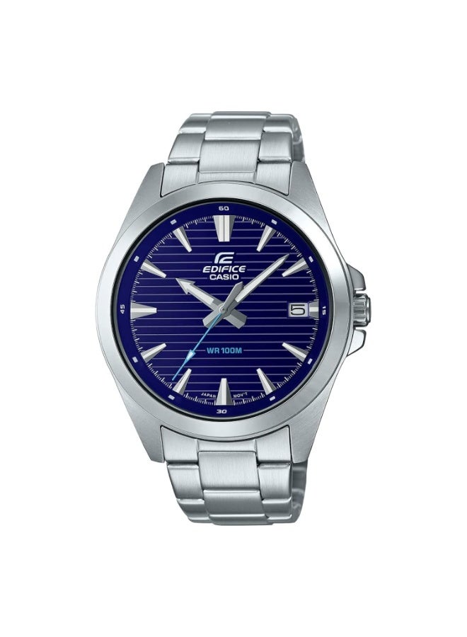 Casio Edifice Men's Watch - EFV-140D-2AVUDF Blue Dial, Silver Band - Image 1