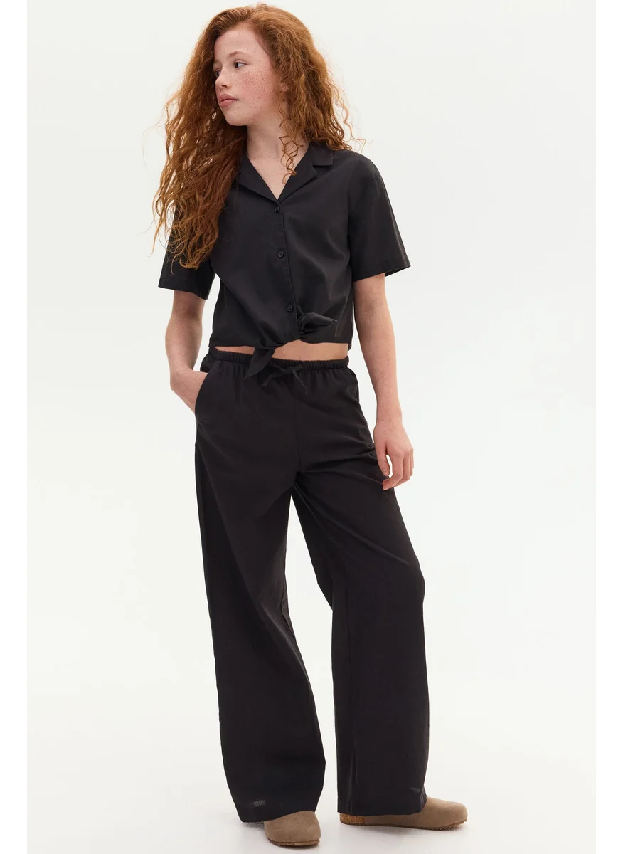 اتش اند ام Linen-Blend Trousers