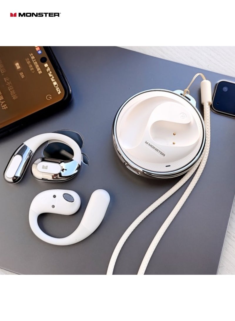 Monster AC330 Bluetooth Earbuds – Open-Back Design, IPX5 Waterproof, 24-Hour Battery Life, Noise-Canceling, Low Latency for Sports and Outdoor Activities - Image 3