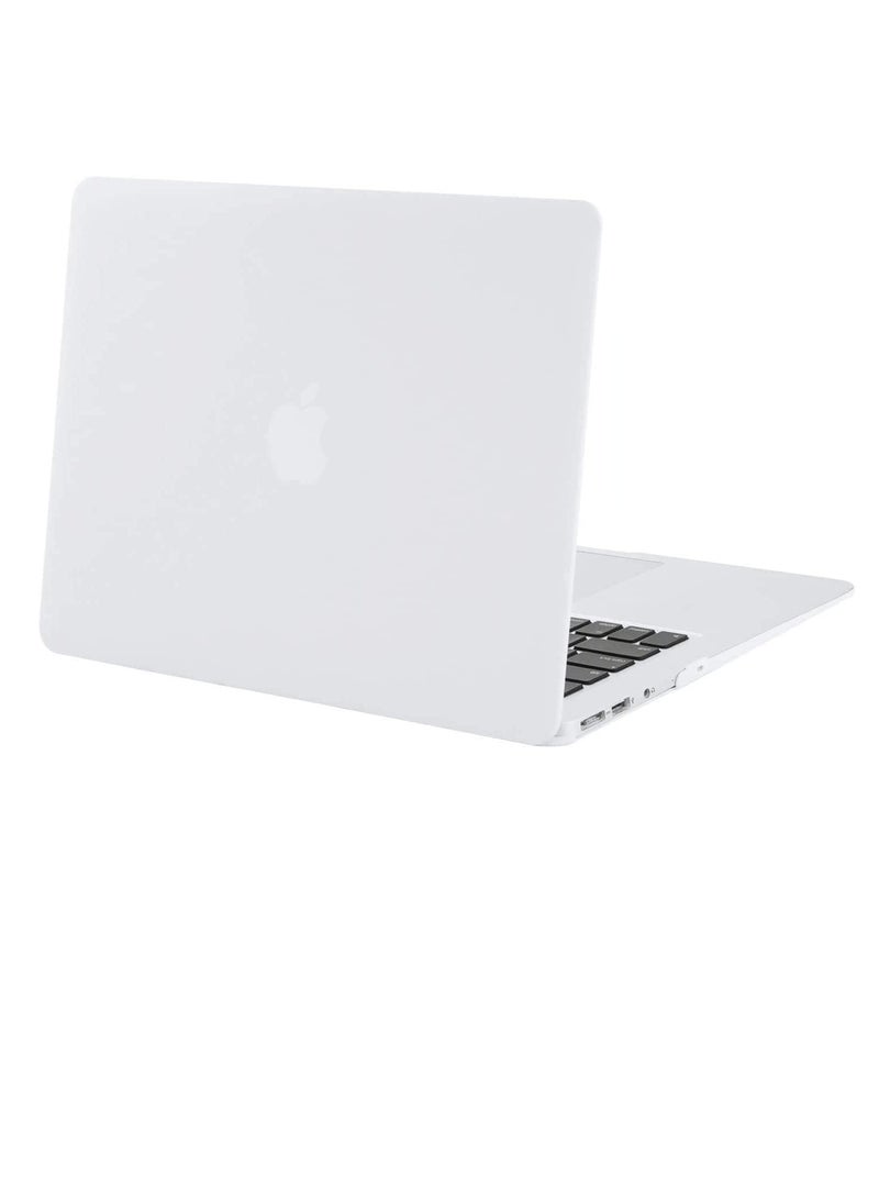 Hard Case Compatible with MacBook Air 13-inch Case 2022 2021 2020 2019 2018 Release A2337 M1 A2179 A1932 Retina Cover, Protective Plastic Hard Shell Case Cover- White - Image 1