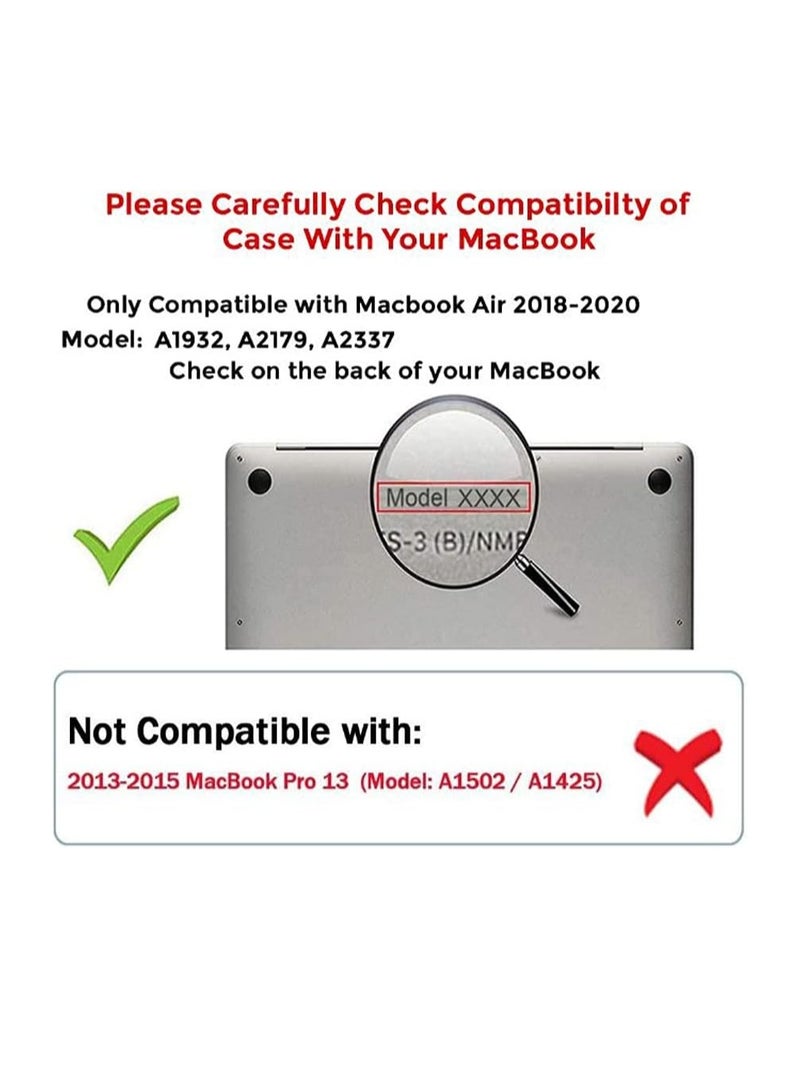 Hard Case Compatible with MacBook Air 13-inch Case 2022 2021 2020 2019 2018 Release A2337 M1 A2179 A1932 Retina Cover, Protective Plastic Hard Shell Case Cover- White - Image 5