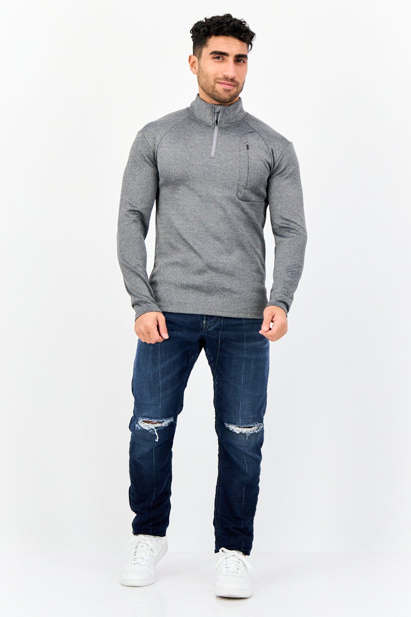 Asos 4505 Men Sportswear Fit Long Sleeve Training Sweatshirts, Grey  - Image 2